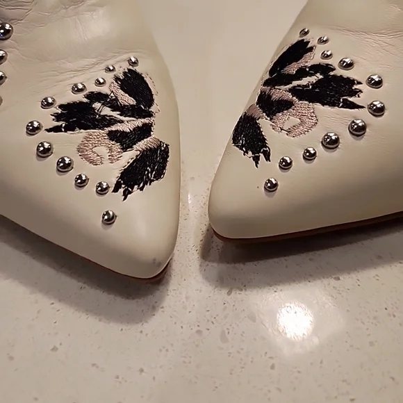 Dolce Vita Women's Off White Asia Beaded Heel Mules Shoes Size 7 - Picture 12 of 12